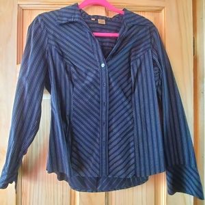 Women's black button down shirt